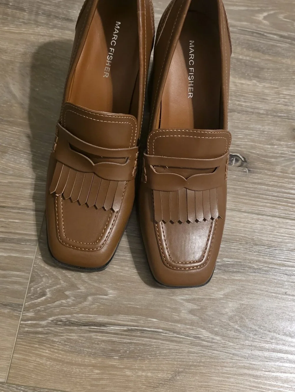 Women's Classic Brown Block-Heel Loafers (Size 8 )New!